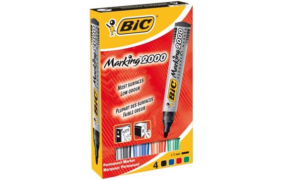 772127  820911 Merkepenn BIC Marking 2000 asssort (4) 